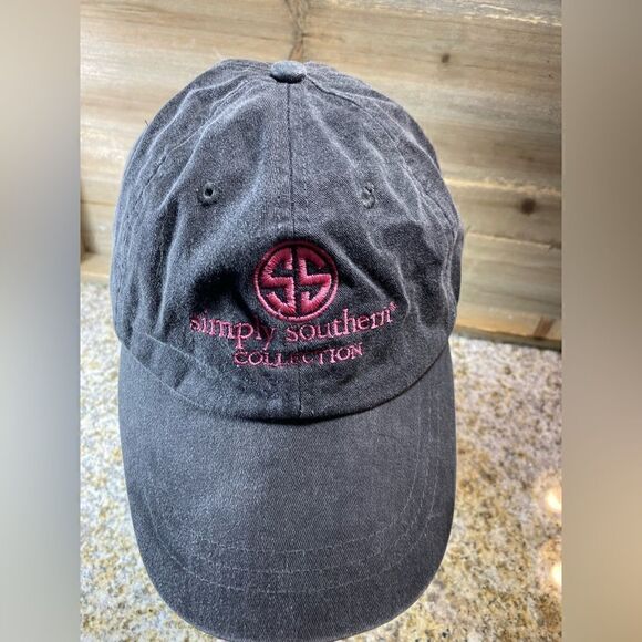Simply Southern Baseball Cap Hat Pink and Grey adjustable - Picture 1 of 6
